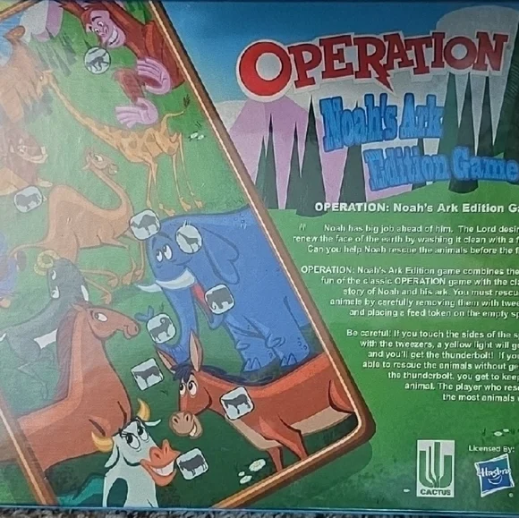 Hasbro Operation Noah's Ark Adventure Game - Vibrant Colors - Picture 2 of 2